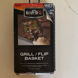 Grill Flip Basket - Black NWT
